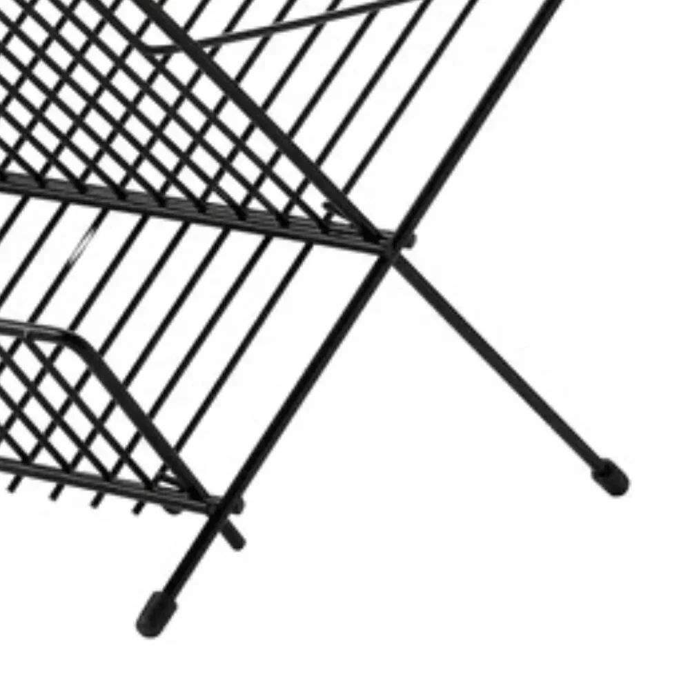 KVOT Steel, Galvanized, Powder Coating Dish Drainer - Black